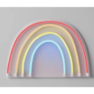 Pillowfort Rainbow Neon Kids' Wall Decor Hanging Accent Mounted ETL Listed NWT